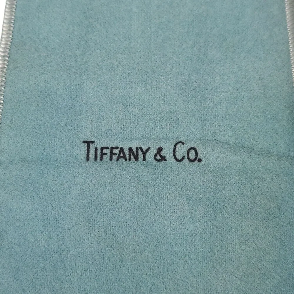 VINTAGE TIFFANY & CO DUST BAG JEWELRY BLUE CLOTH POUCH WATCH NECKLACE FLATWARE